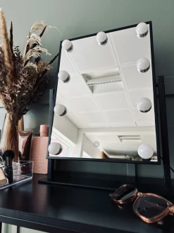 Hollywood Makeup spejl med lys - Black