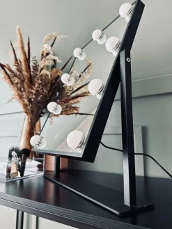 Hollywood Makeup spejl med lys - Black