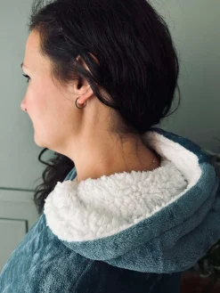 Hoodie Fleece Blue - S-XL