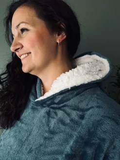 Hoodie Fleece Blue - S-XL