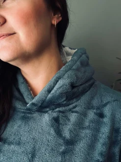 Hoodie Fleece Blue - S-XL