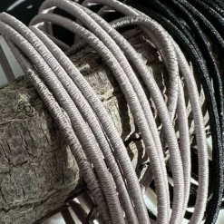 Hårelastikker Black / Grey Glitter - 4 mix