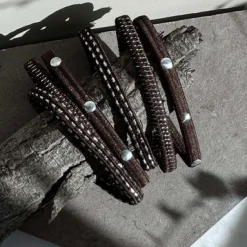 Hårelastikker Brown / Silver - 3 mix