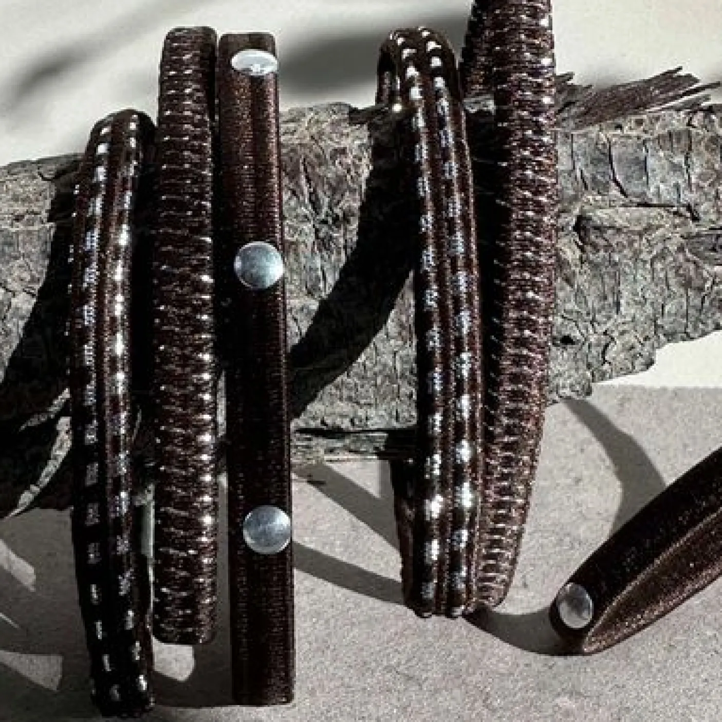 Hårelastikker Brown / Silver - 3 mix