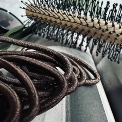 Hårelastikker Brown Glitter - 2 mix