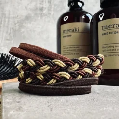 Hårelastikker Brown Mix - 6 stk