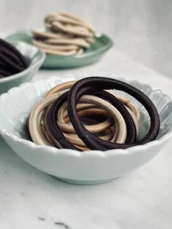 Hårelastikker bundt med 84 stk i brune nuancer