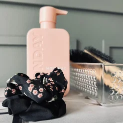 Hårelastikker scrunchie 2 stk - Sort mix