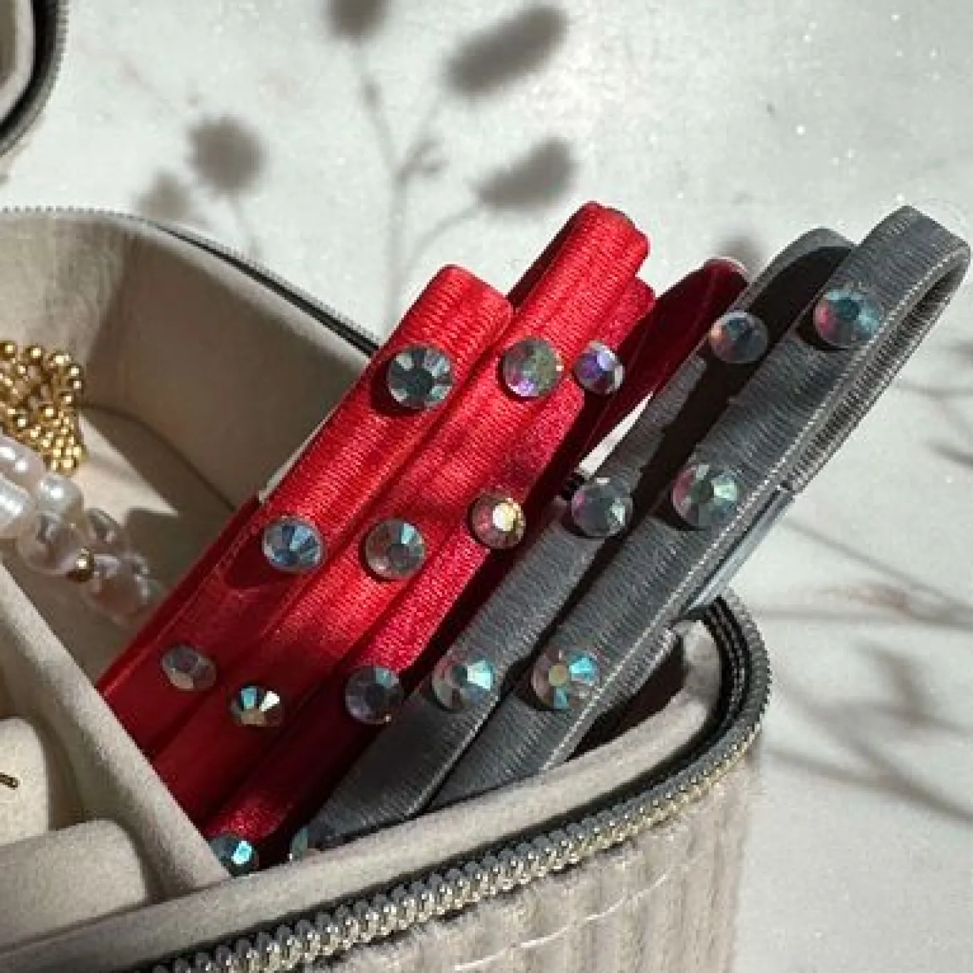 Hårelastikker Sparkling Red Mix