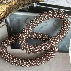 Hårelastikker Spiral Brown - 2 stk