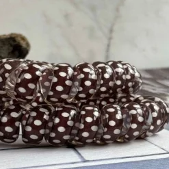 Hårelastikker Spiral Brown - 2 stk