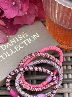 Hårelastikker Supreme Slim Pink - 4 stk.