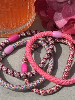 Hårelastikker Supreme Slim Pink - 4 stk.