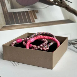 Hårelastikker Supreme Slim Pink - 4 stk.