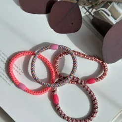 Hårelastikker Supreme Slim Pink - 4 stk.