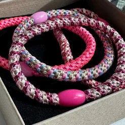 Hårelastikker Supreme Slim Pink - 4 stk.