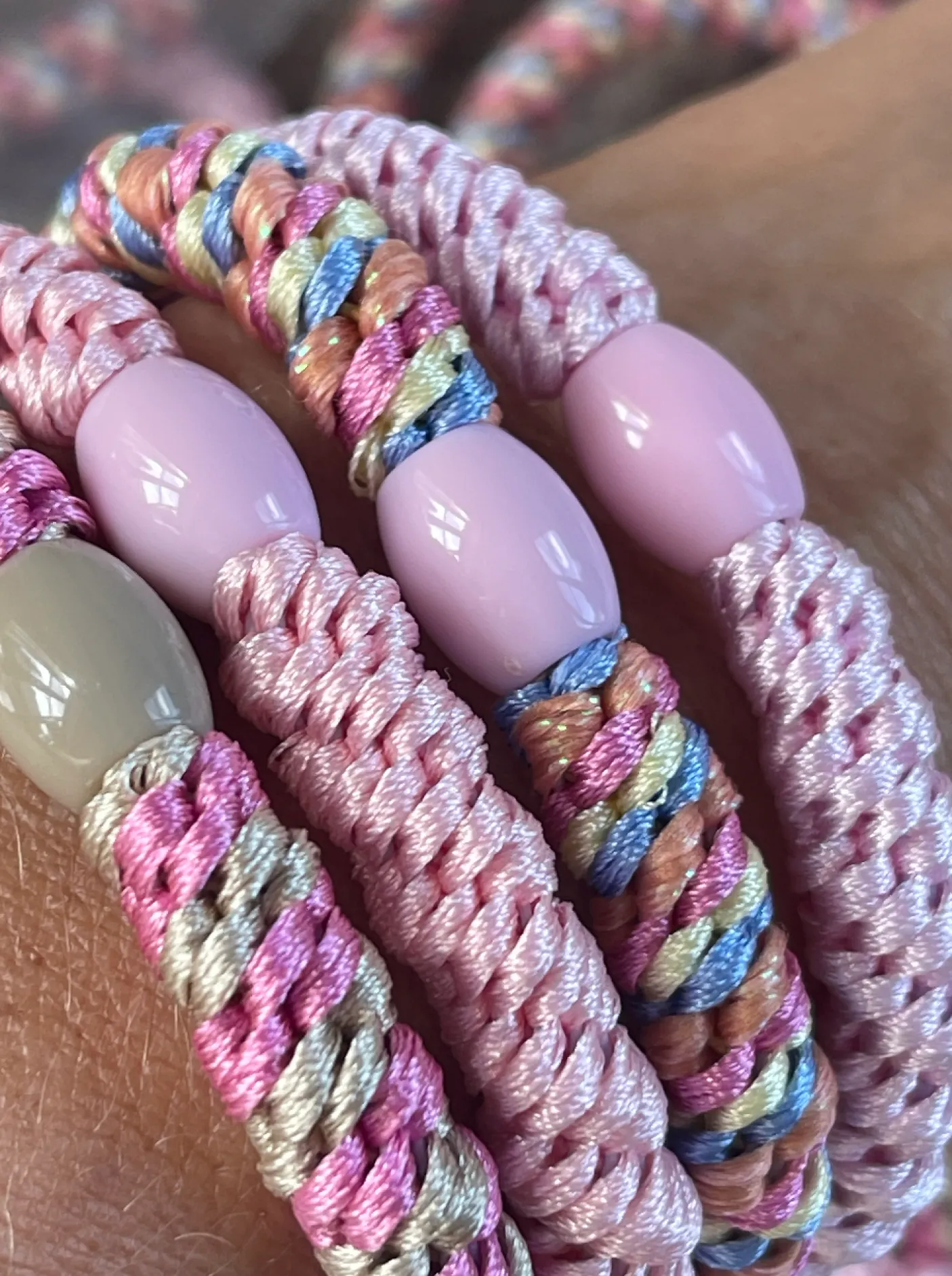 Hårelastikker Supreme Soft pink - 4 stk.