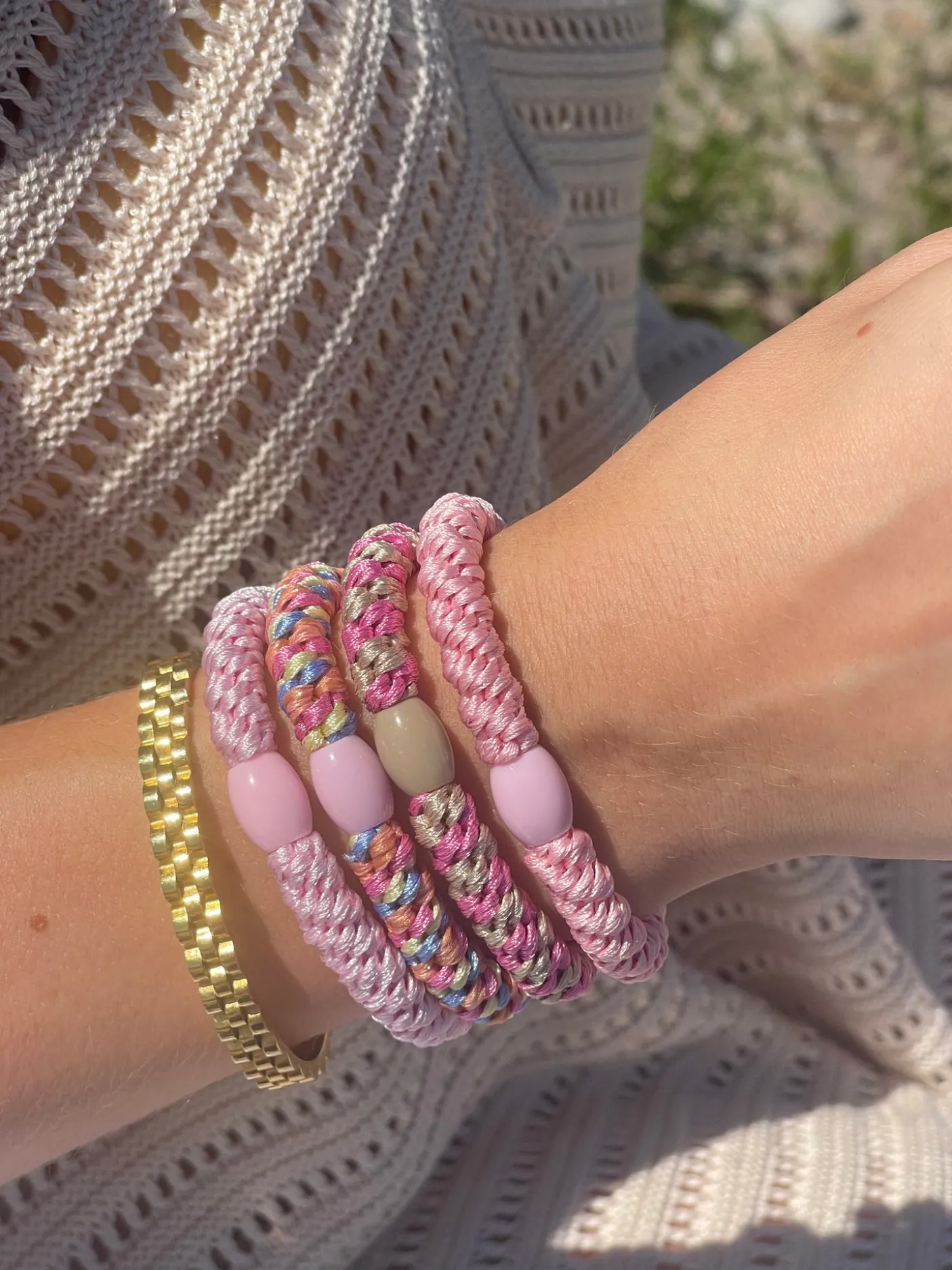 Hårelastikker Supreme Soft pink - 4 stk.