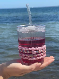 Hårelastikker Supreme Soft pink - 4 stk.