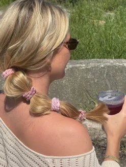 Hårelastikker Supreme Soft pink - 4 stk.