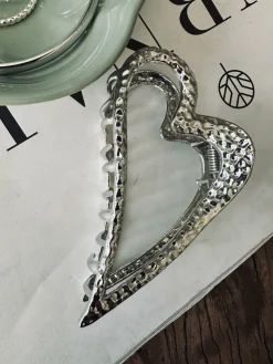 Hårklemme – Silver heart