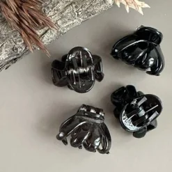 Hårklemmer Black / Thunder - 4 stk