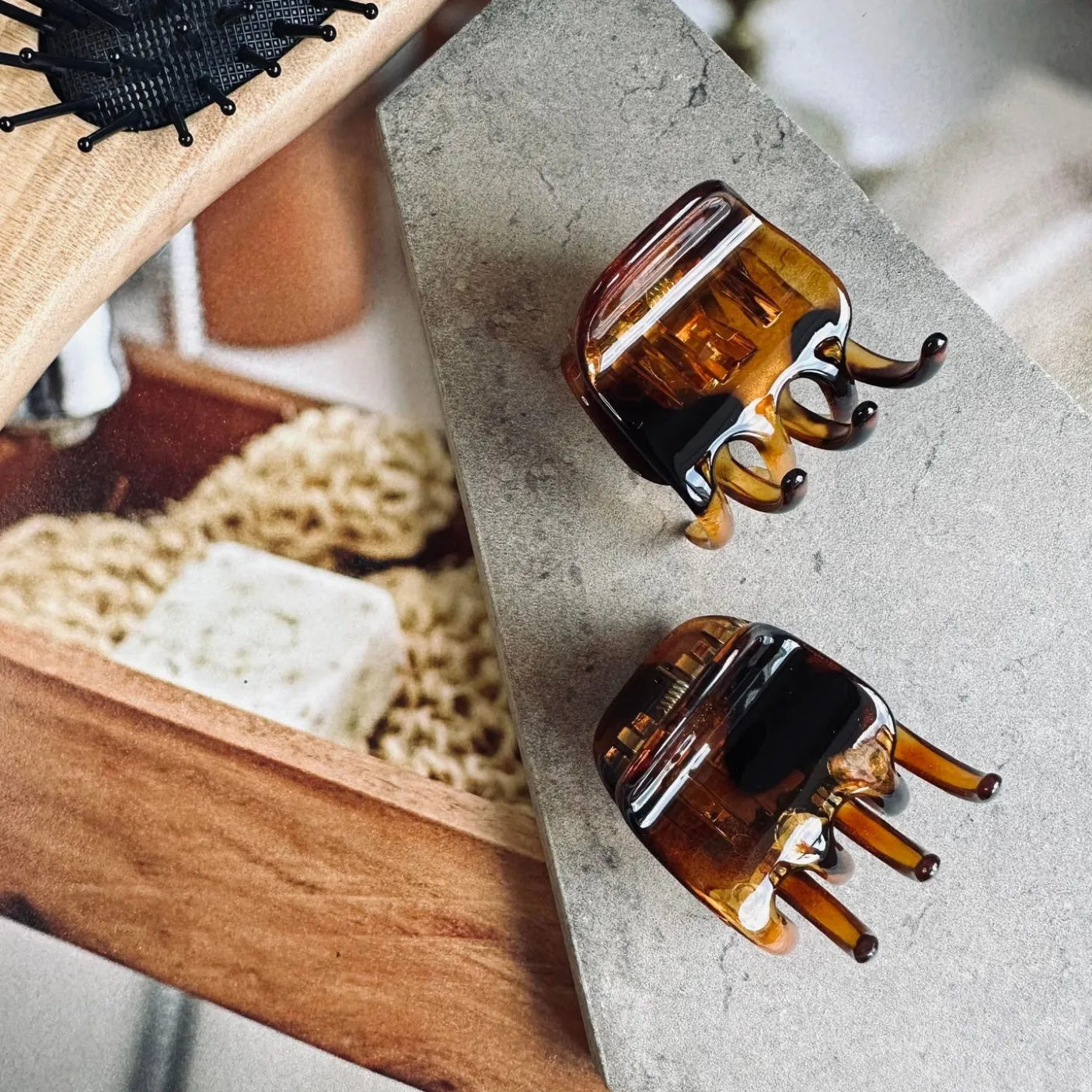 Hårklemmer Gaisa brown - 2 stk