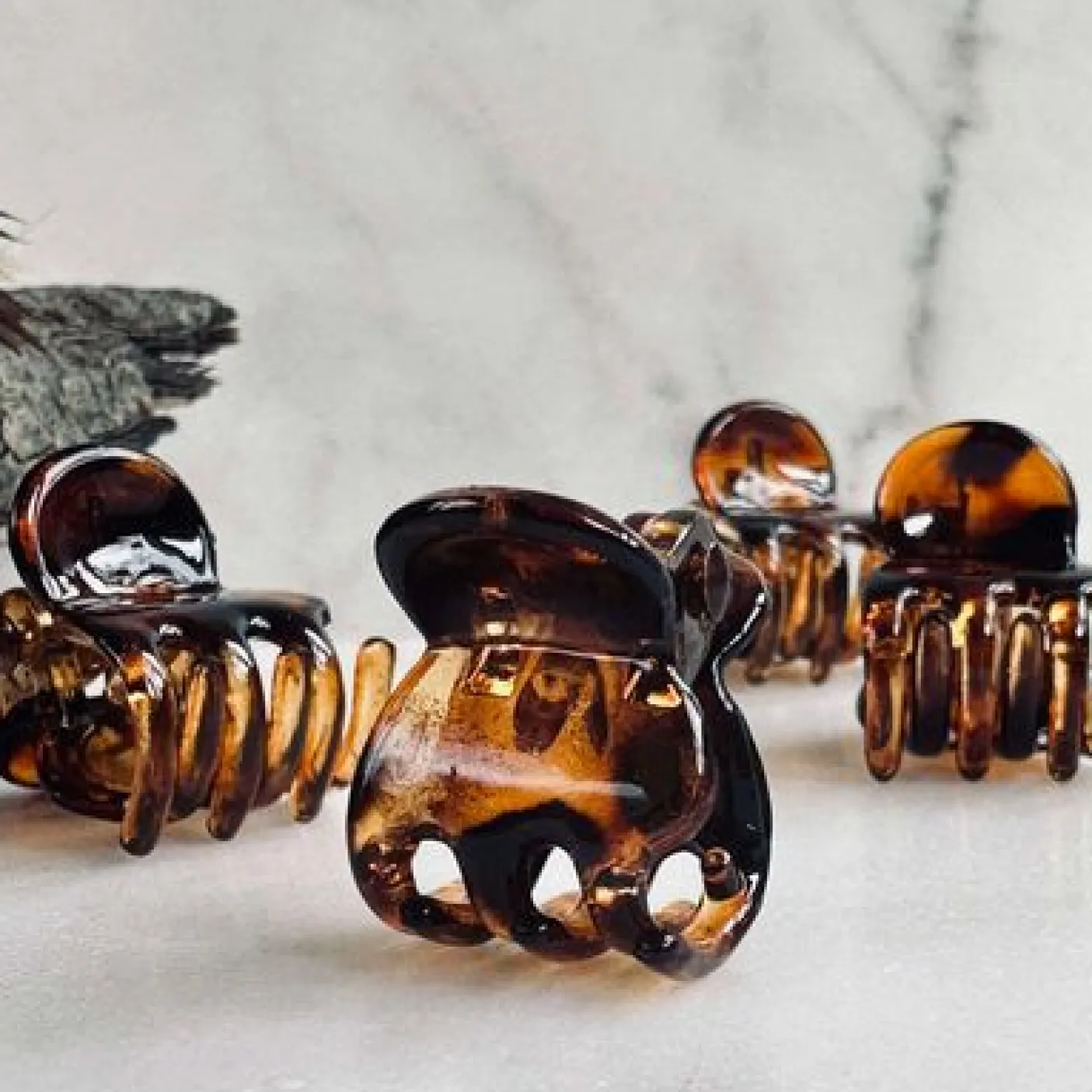 Hårklemmer Gaisa Brown mini - 4 stk