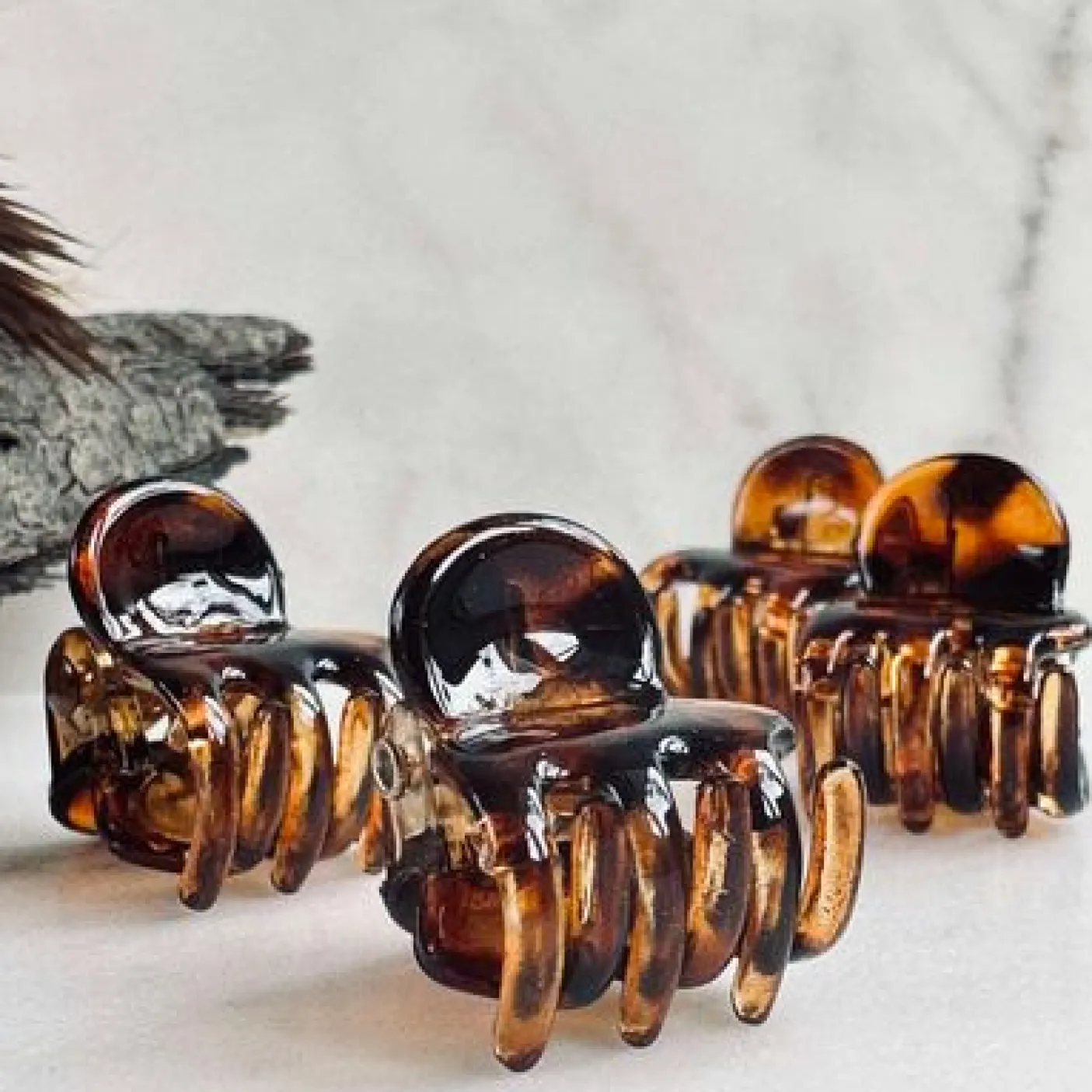 Hårklemmer Gaisa Brown mini - 4 stk