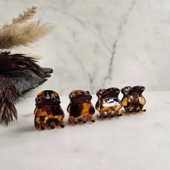 Hårklemmer Gaisa Brown mini - 4 stk