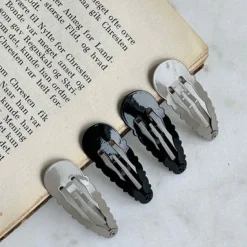 Hårklemmer Mina Black / Grey 4 stk