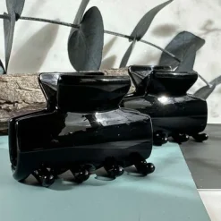 Hårklemmer Shiny Black - 2 stk