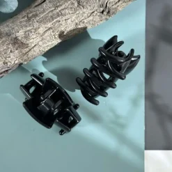 Hårklemmer Shiny Black - 2 stk