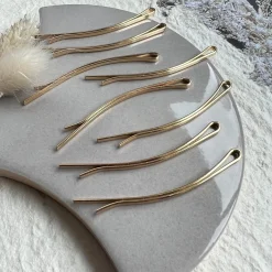 Hårnåle 8 stk - Guld