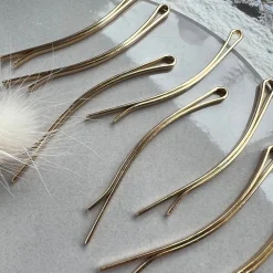 Hårnåle 8 stk - Guld