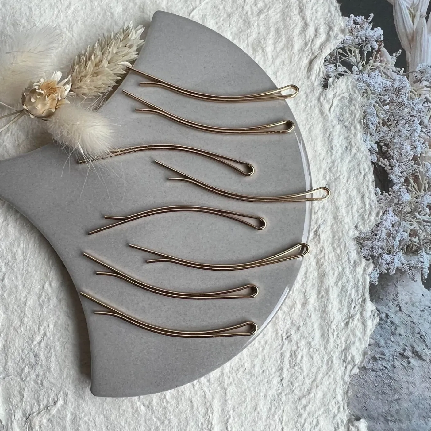 Hårnåle 8 stk - Guld