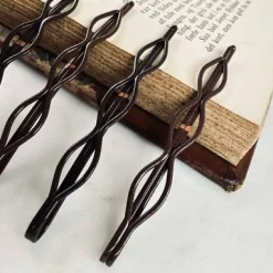 Hårnåle Brown Shimmer - 4 stk.