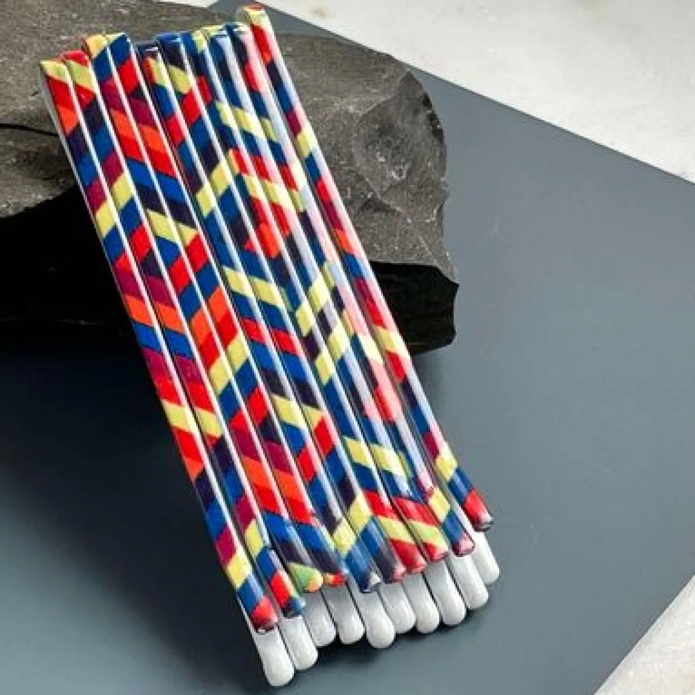 Hårnåle color stripes - 10 stk