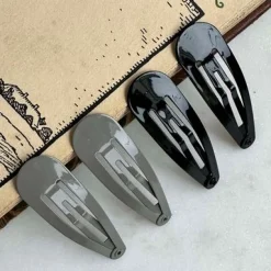 Hårspænder Black / Grey - 4stk.