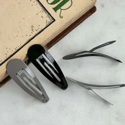 Hårspænder Black / Grey - 4stk.