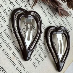 Hårspænder Brown Heart - 2 stk.