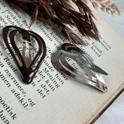 Hårspænder Brown Heart - 2 stk.