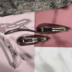 Hårspænder Brown Shimmer - 4 stk.