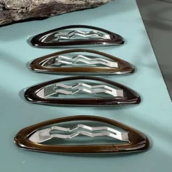 Hårspænder Oval Brown - 4stk.