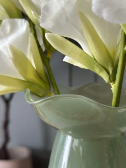 Hyacintvase m. Blomsterkant - Grøn