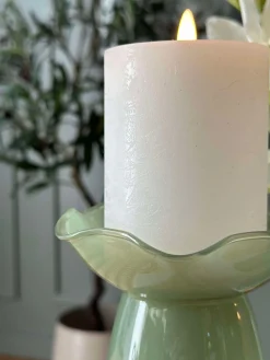 Hyacintvase m. Blomsterkant - Grøn