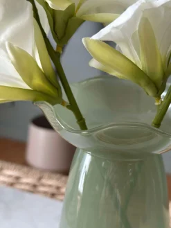 Hyacintvase m. Blomsterkant - Grøn