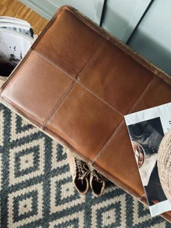 Hynde i læder 90 cm - Cognac bøffellæder