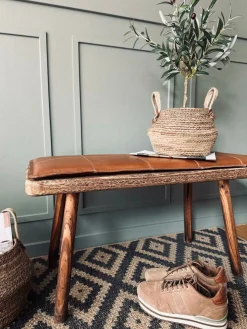 Hynde i læder 90 cm - Cognac bøffellæder