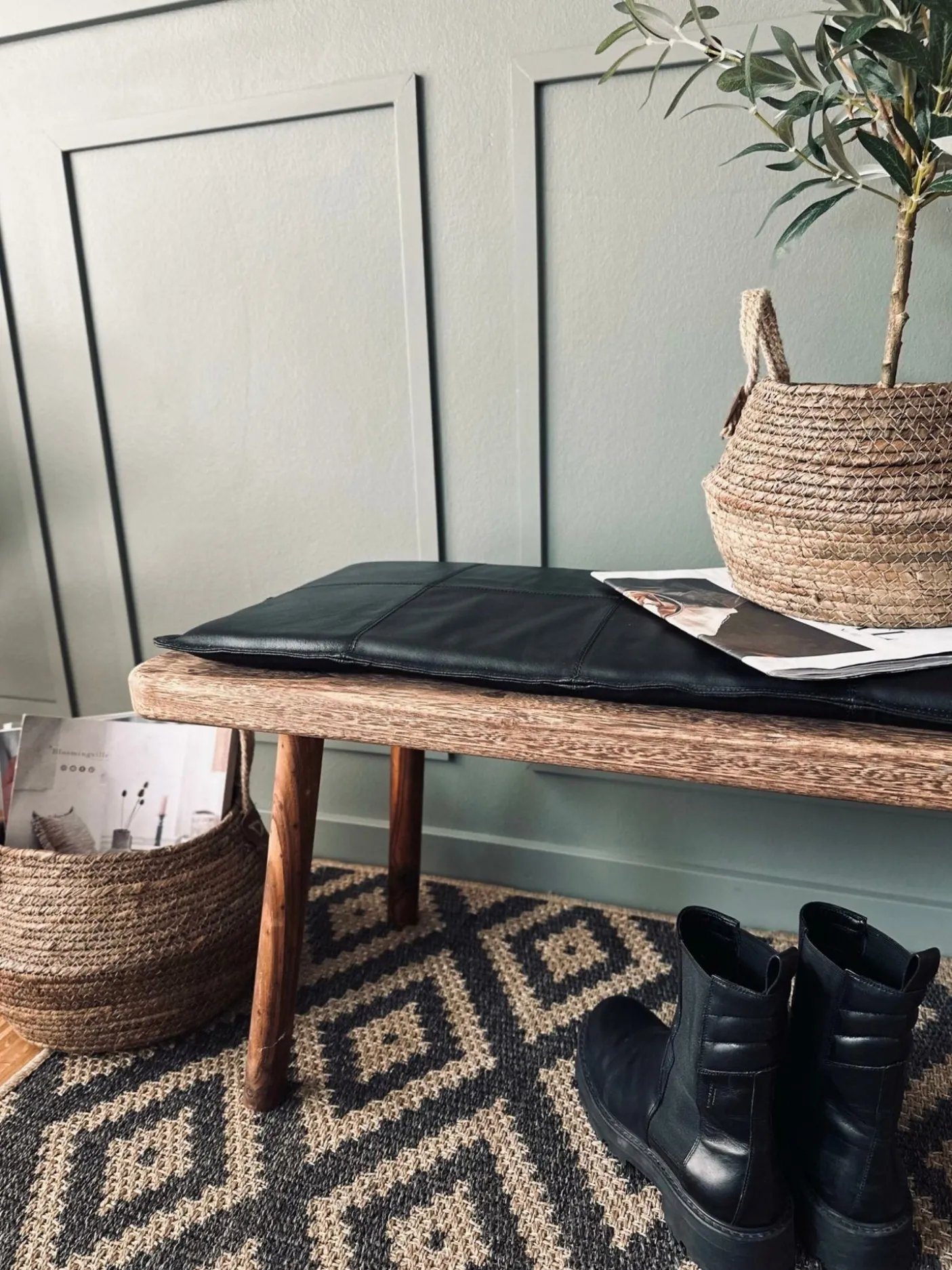 Hynde i læder 120 cm – Sort bøffellæder